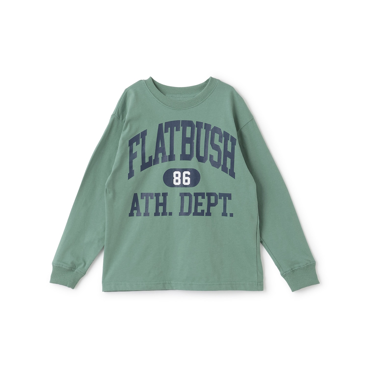 【プチプラ】フロントカレッジロゴ長袖Tシャツ_SK