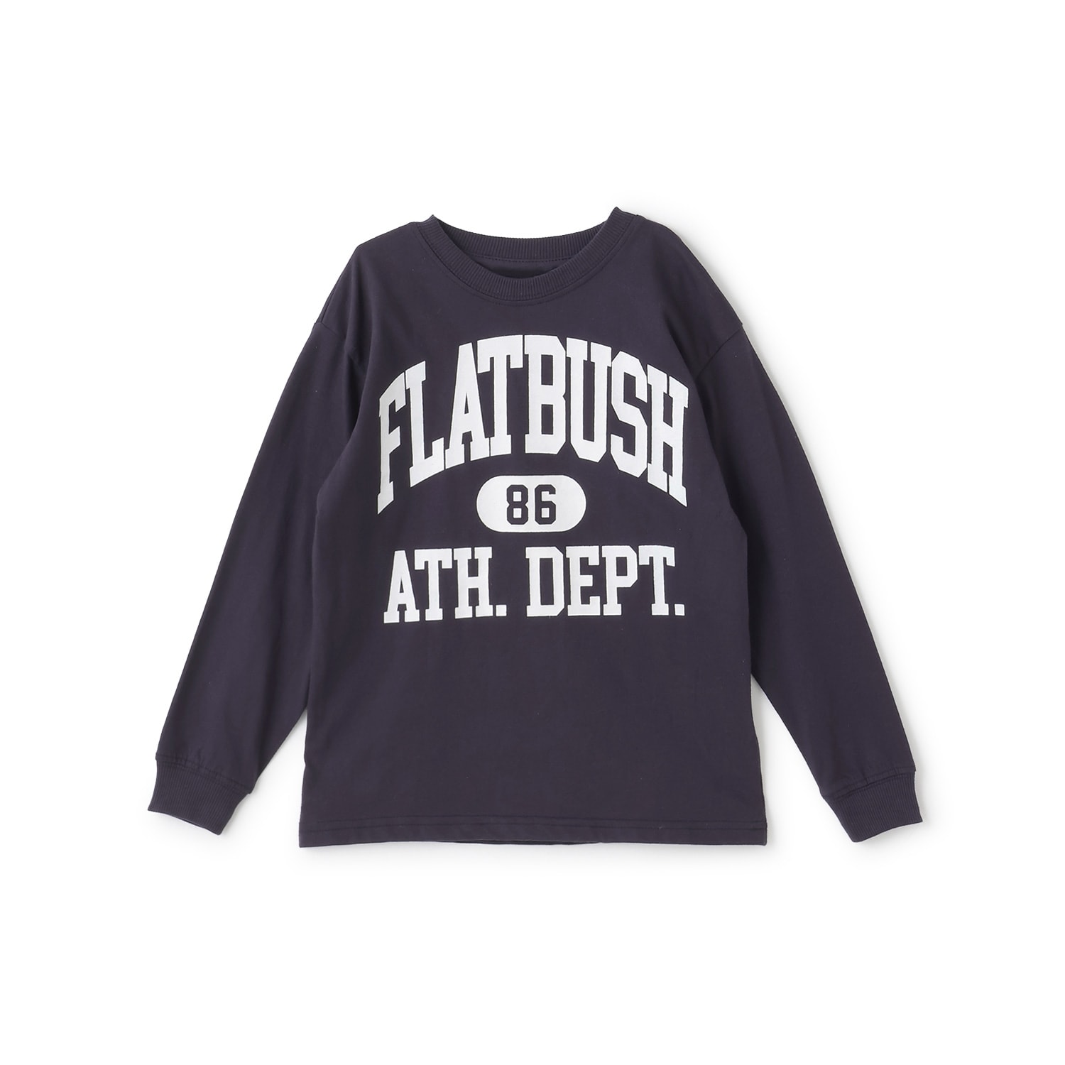 【プチプラ】フロントカレッジロゴ長袖Tシャツ_SK