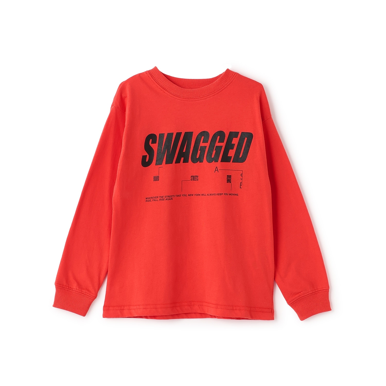 【SKIT0LY】【プチプラ】バック縦ロゴプリント長袖Tシャツ