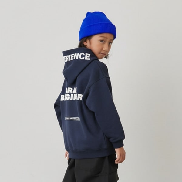 【SKIT0LY】【毛玉になりにくい】フードプリントパーカー