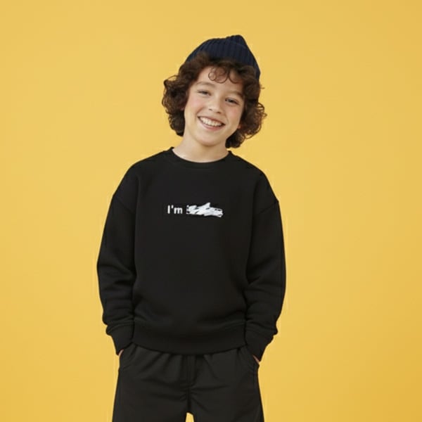 【SKIT0LY】【毛玉になりにくい】I 'm  ロゴフロントプリント