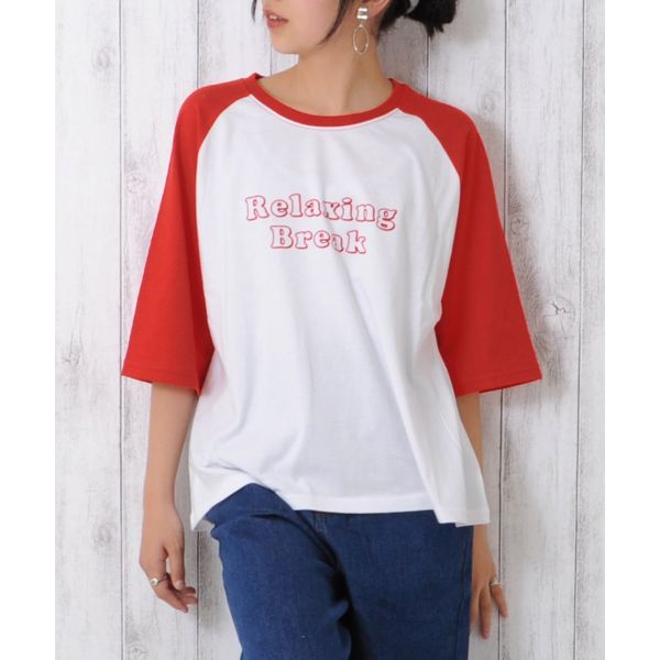 Narumiya Online ナルミヤ オンラインの公式通販サイト Laceeq ラグラン Tシャツ Xs アカ ジュニア