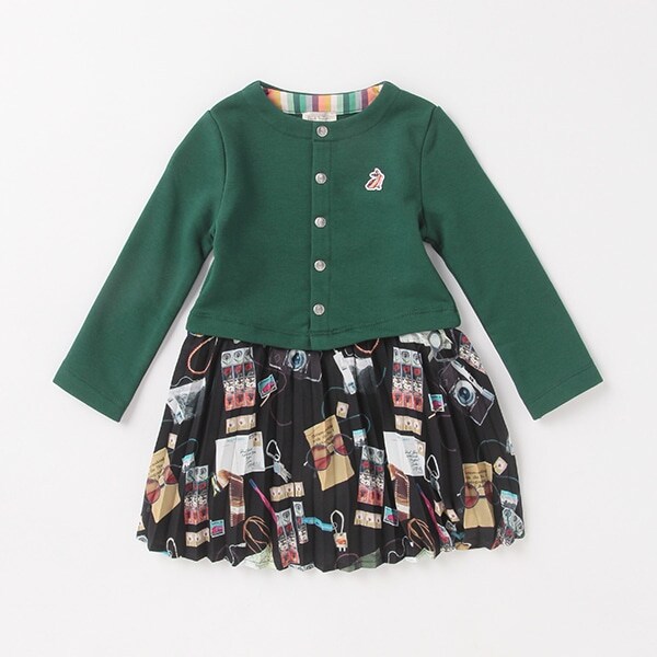 Narumiya Online ナルミヤ オンラインの公式通販サイトベビー グッズプリントドッキングワンピース 90cm グリーン ベビー