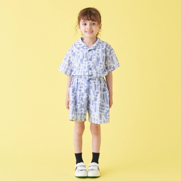 テープロゴ柄ショートパンツ