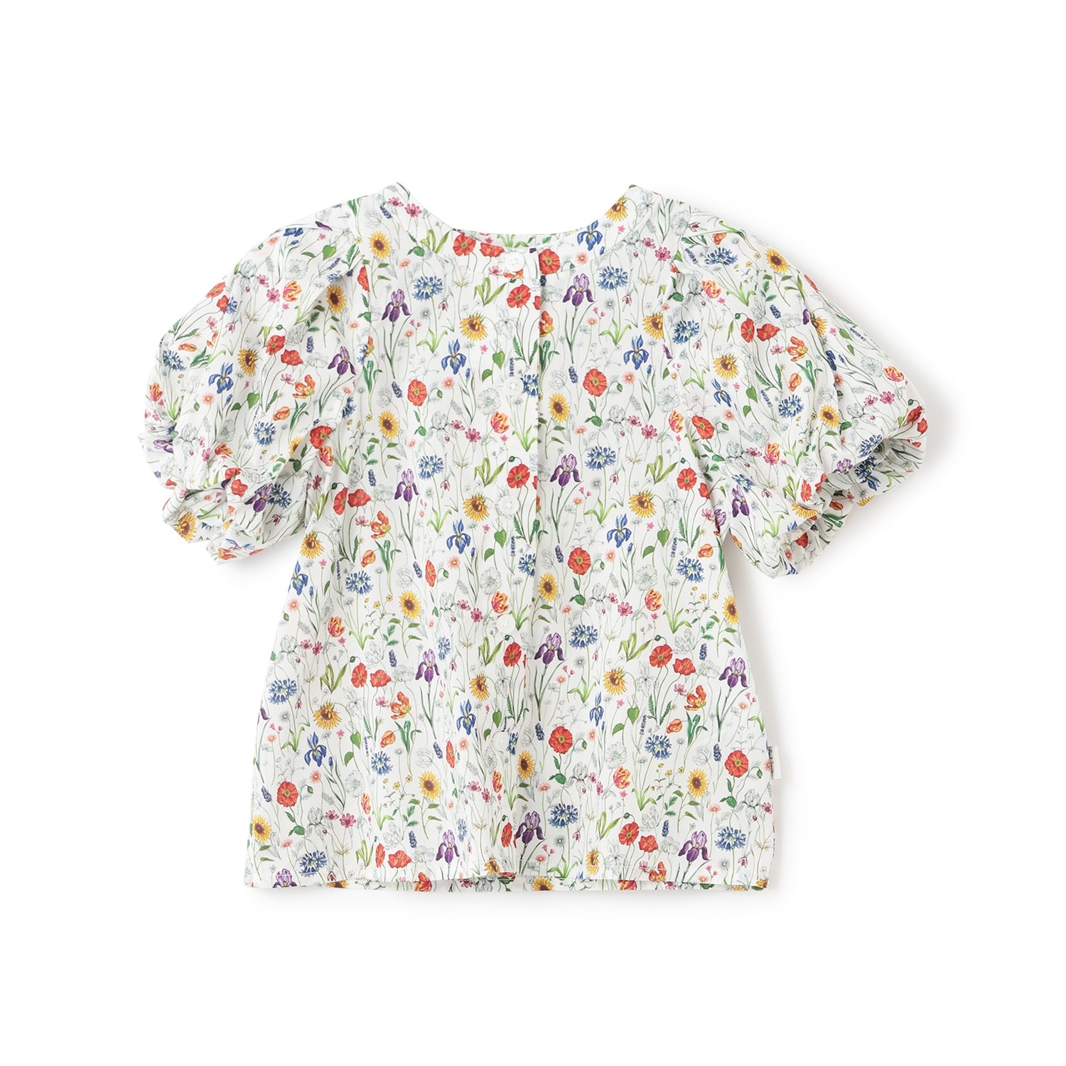 リバティフローラル半袖ブラウス