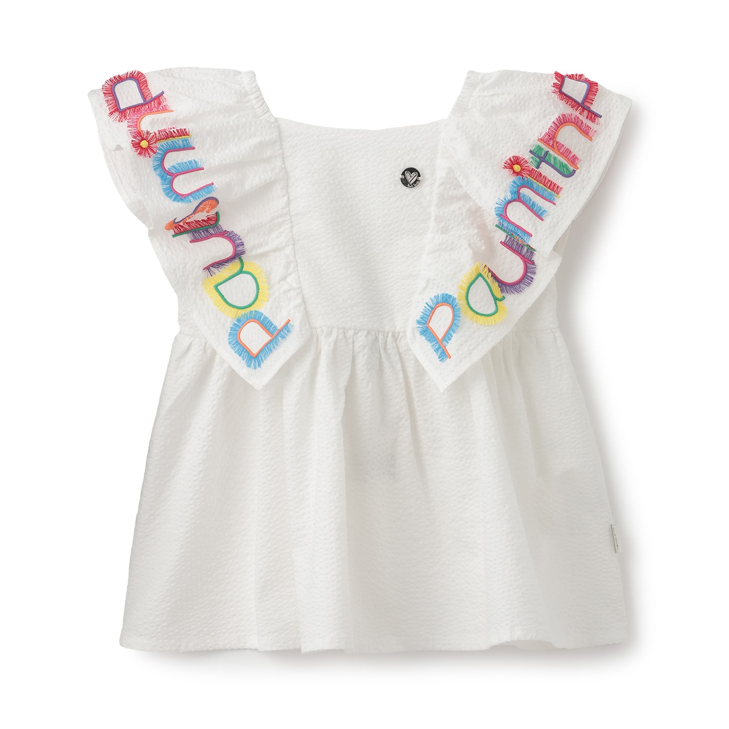 ロゴ刺しゅうラッフルトップ