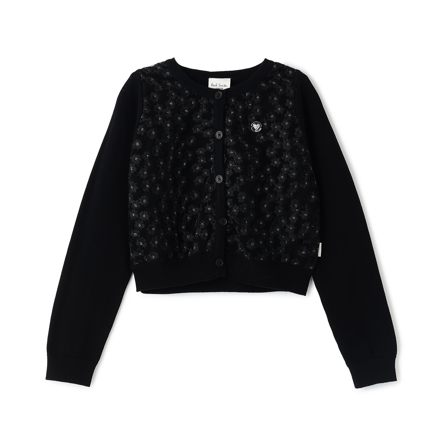 レースパネルカーディガン