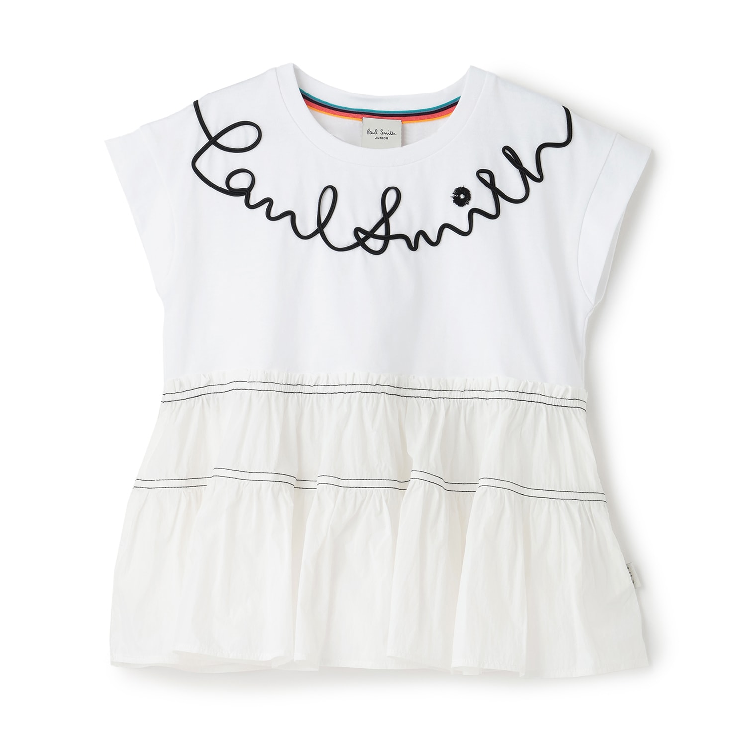 コード刺しゅうロゴチュニック