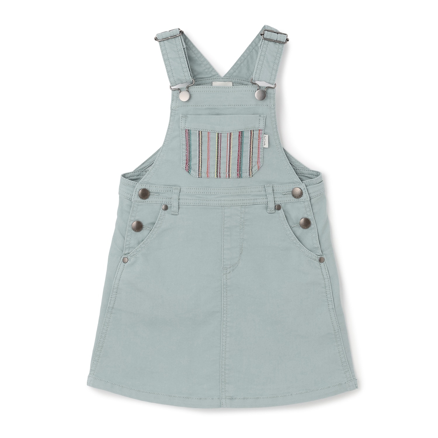 ポケットストライプ刺しゅうデニムジャンスカ