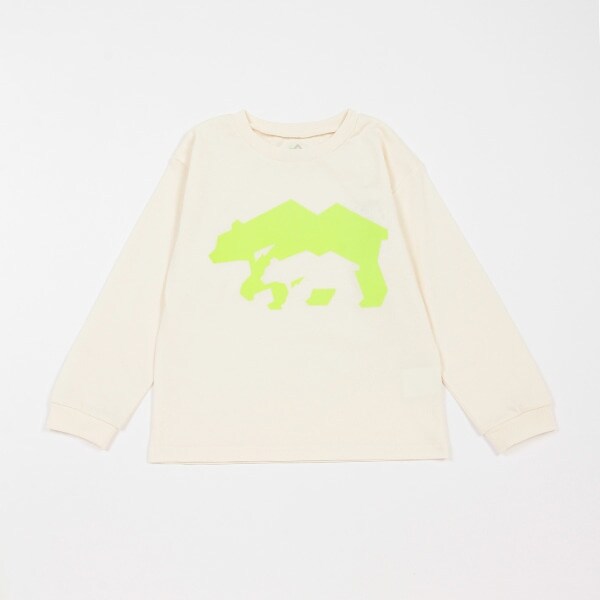 プリント長袖Tシャツ 親子クマシルエット