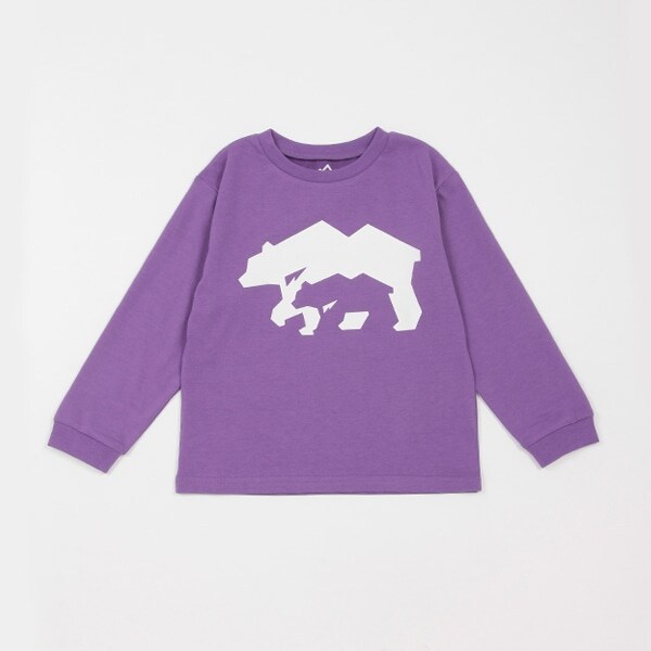 プリント長袖Tシャツ 親子クマシルエット