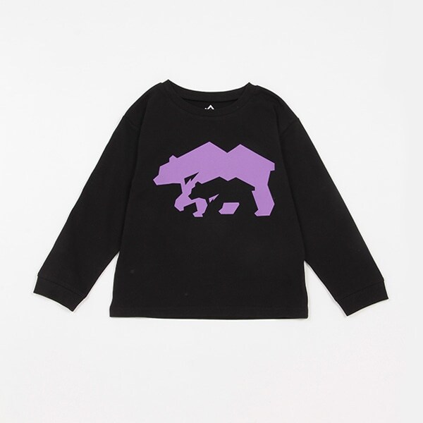 プリント長袖Tシャツ 親子クマシルエット