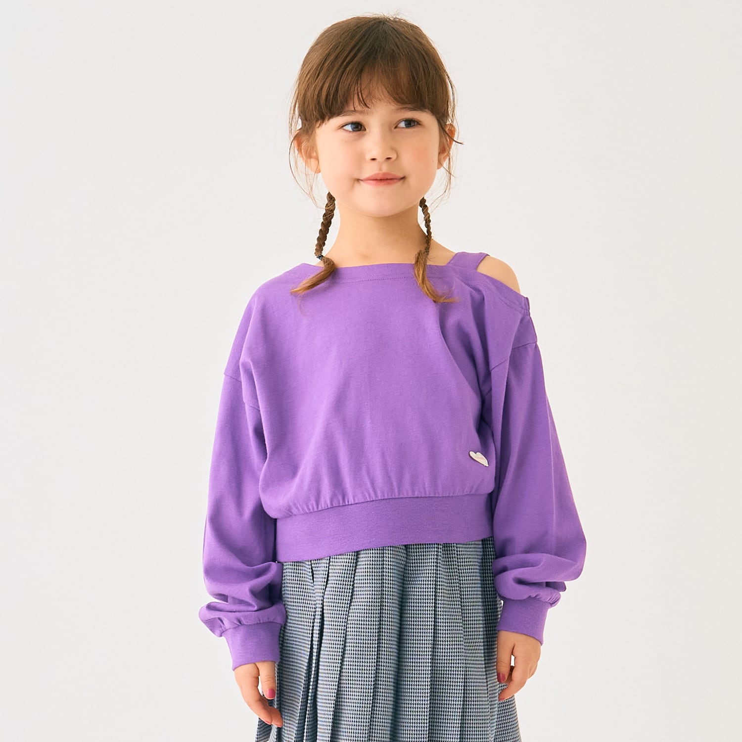 肩あきTシャツ(90cm パープル): キッズ - ナルミヤ オンライン