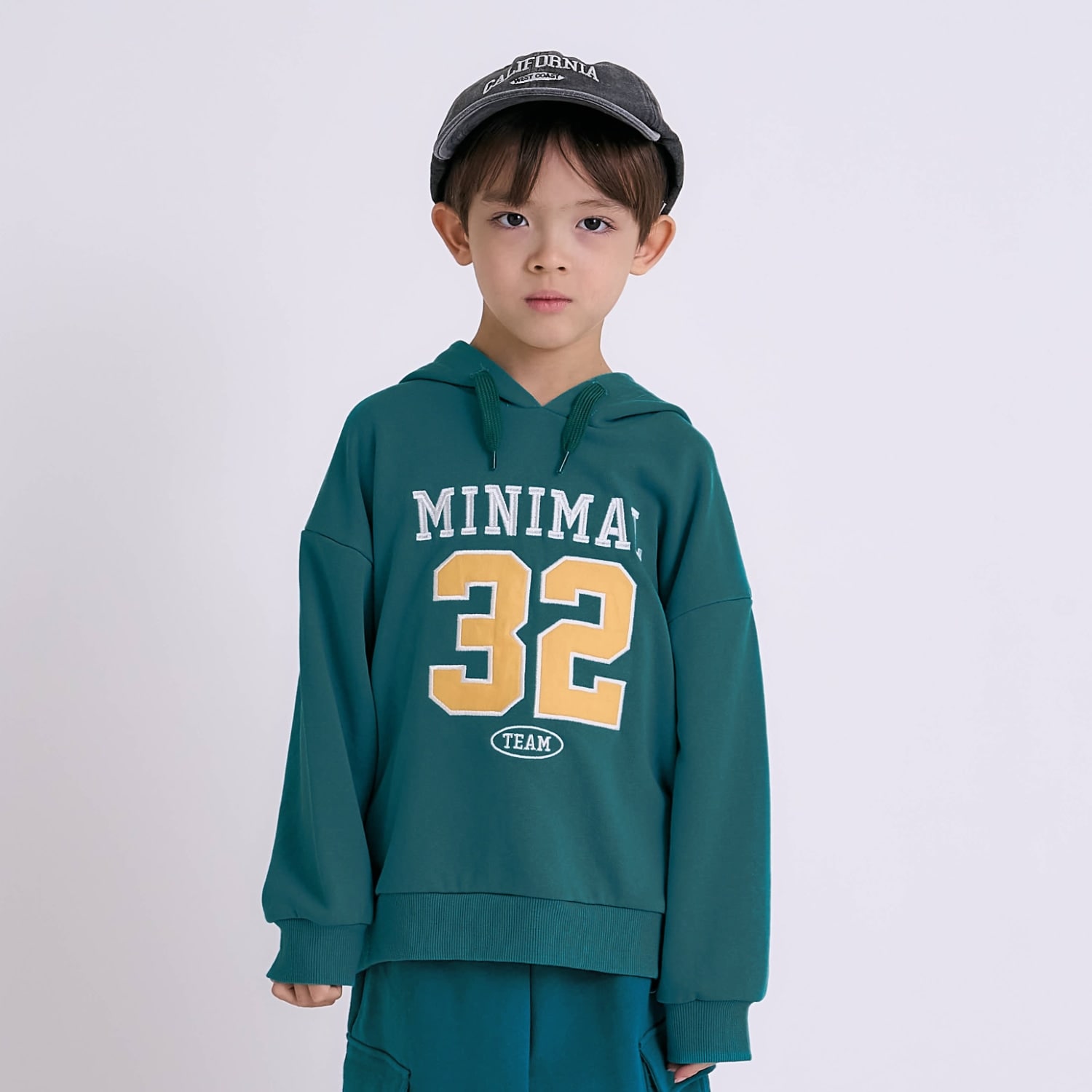 【裏起毛】【綿100】ナンバー&ハートパーカー