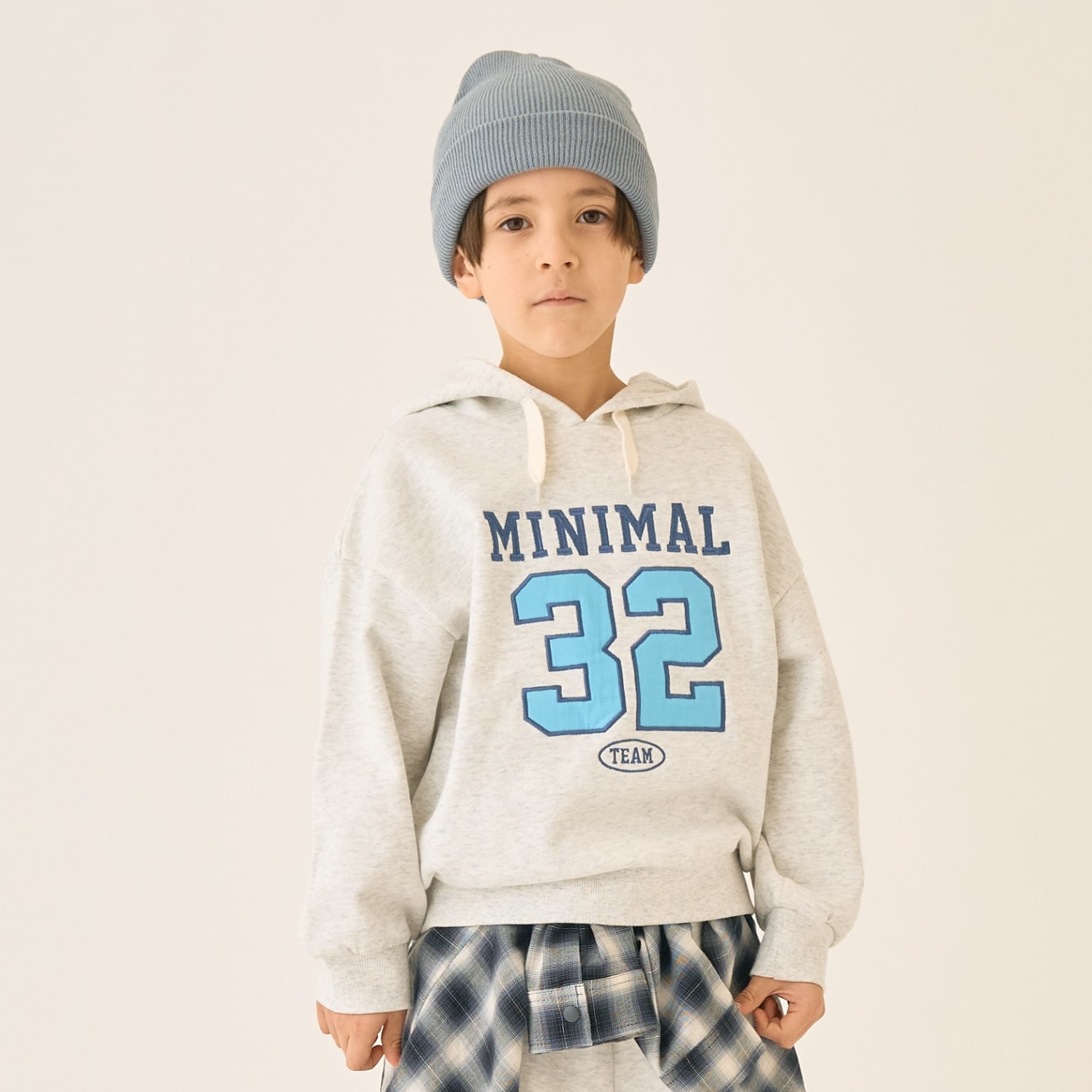 【裏起毛】【綿100】ナンバー&ハートパーカー