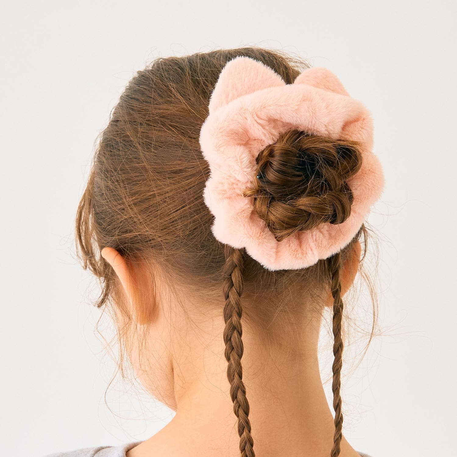 フェイクファーネコミミシュシュ(F ライト ピンク): キッズ - ナルミヤ