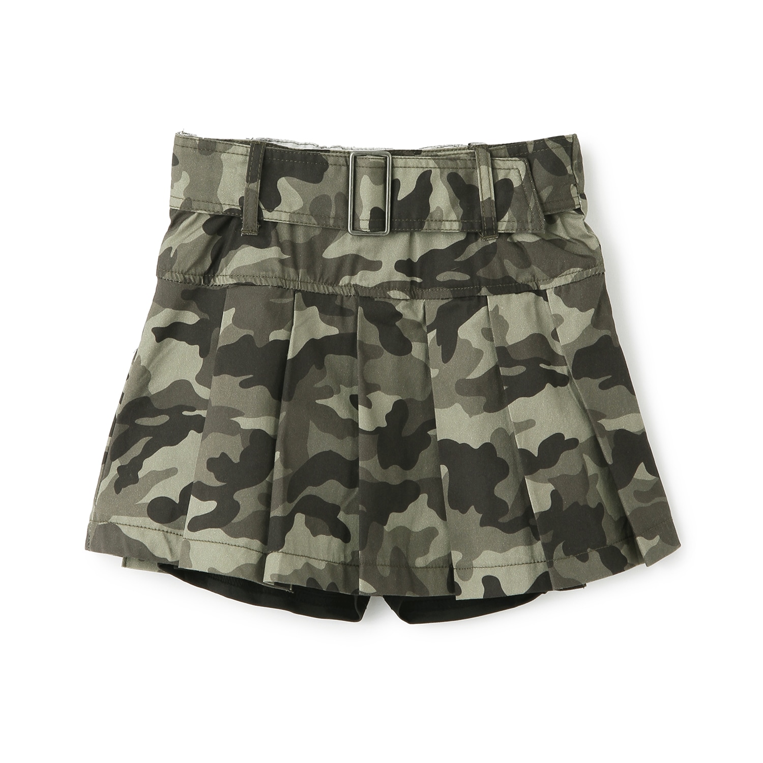 【インナーパンツつき】ベルトつきデニムスカート