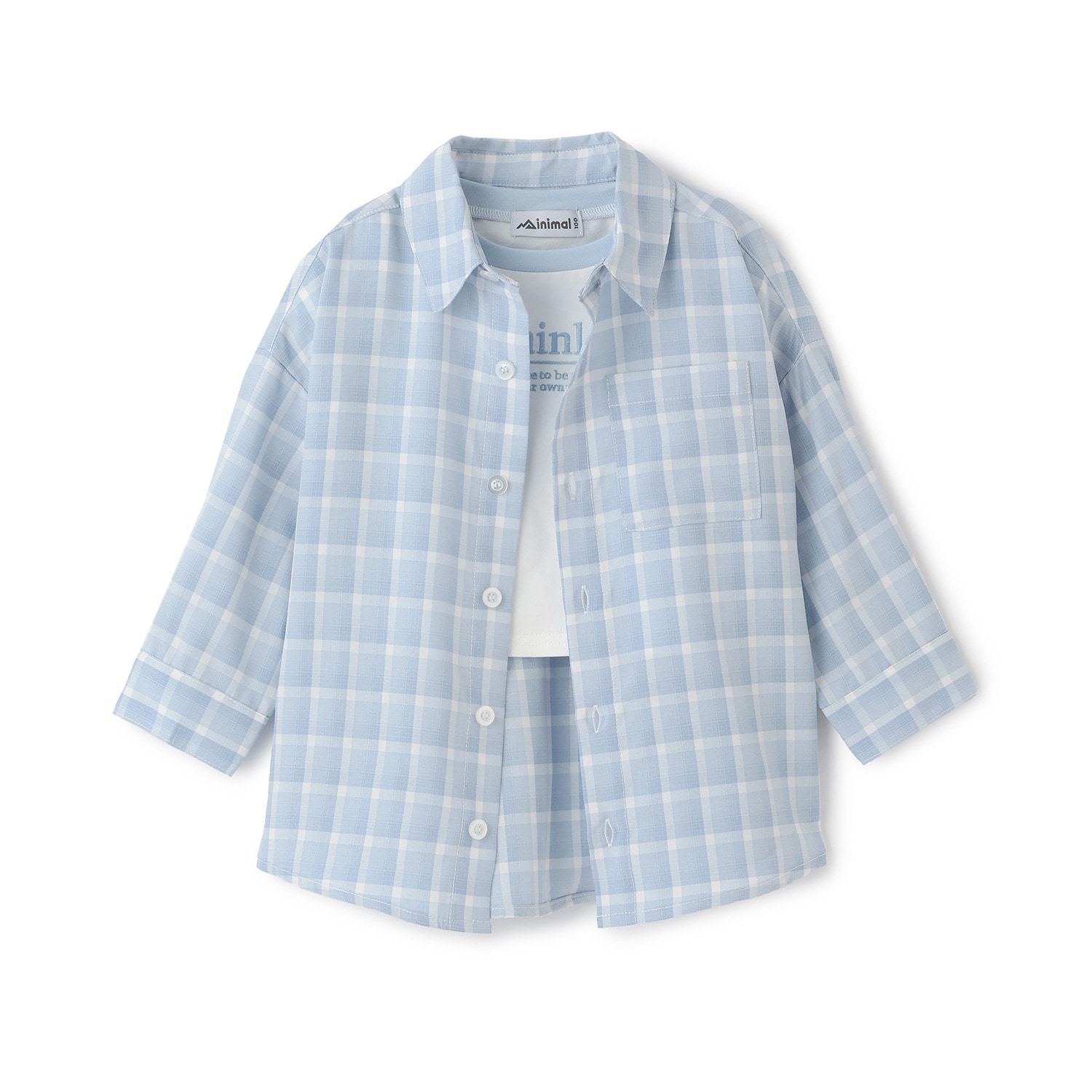 【インナーセット】長袖チェックシャツ