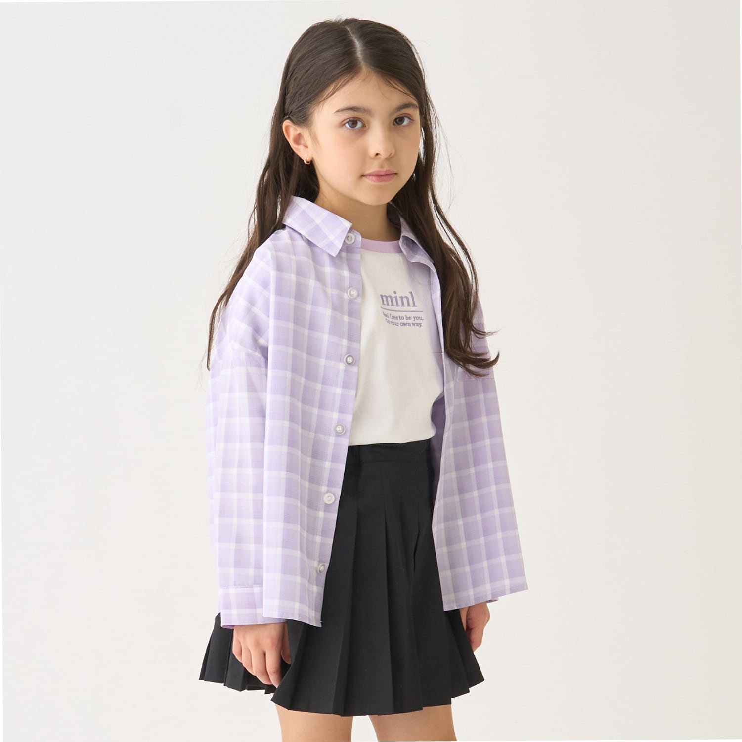 【インナーセット】長袖チェックシャツ