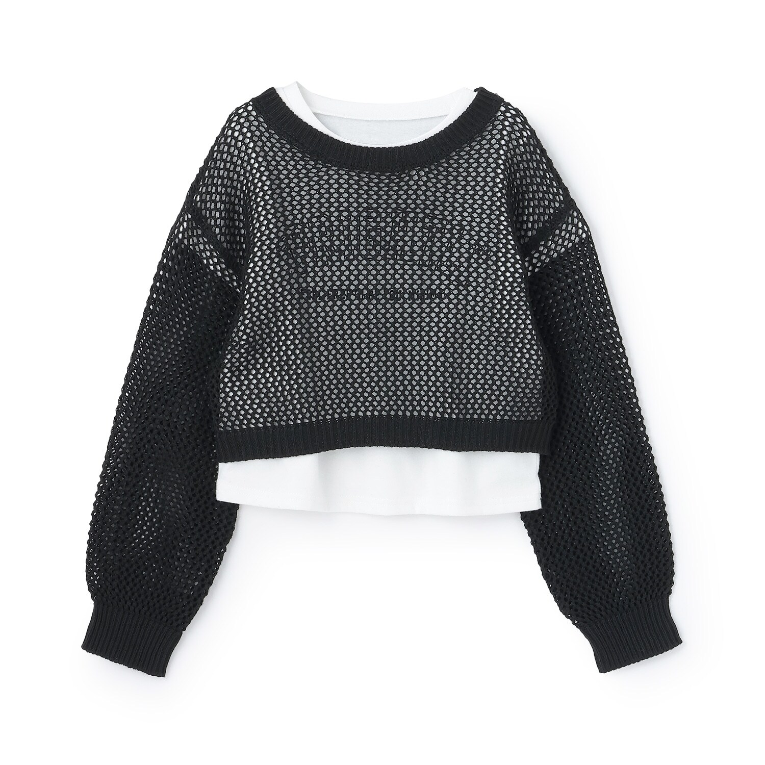 【インナーツキ】【アラエル】メッシュニット