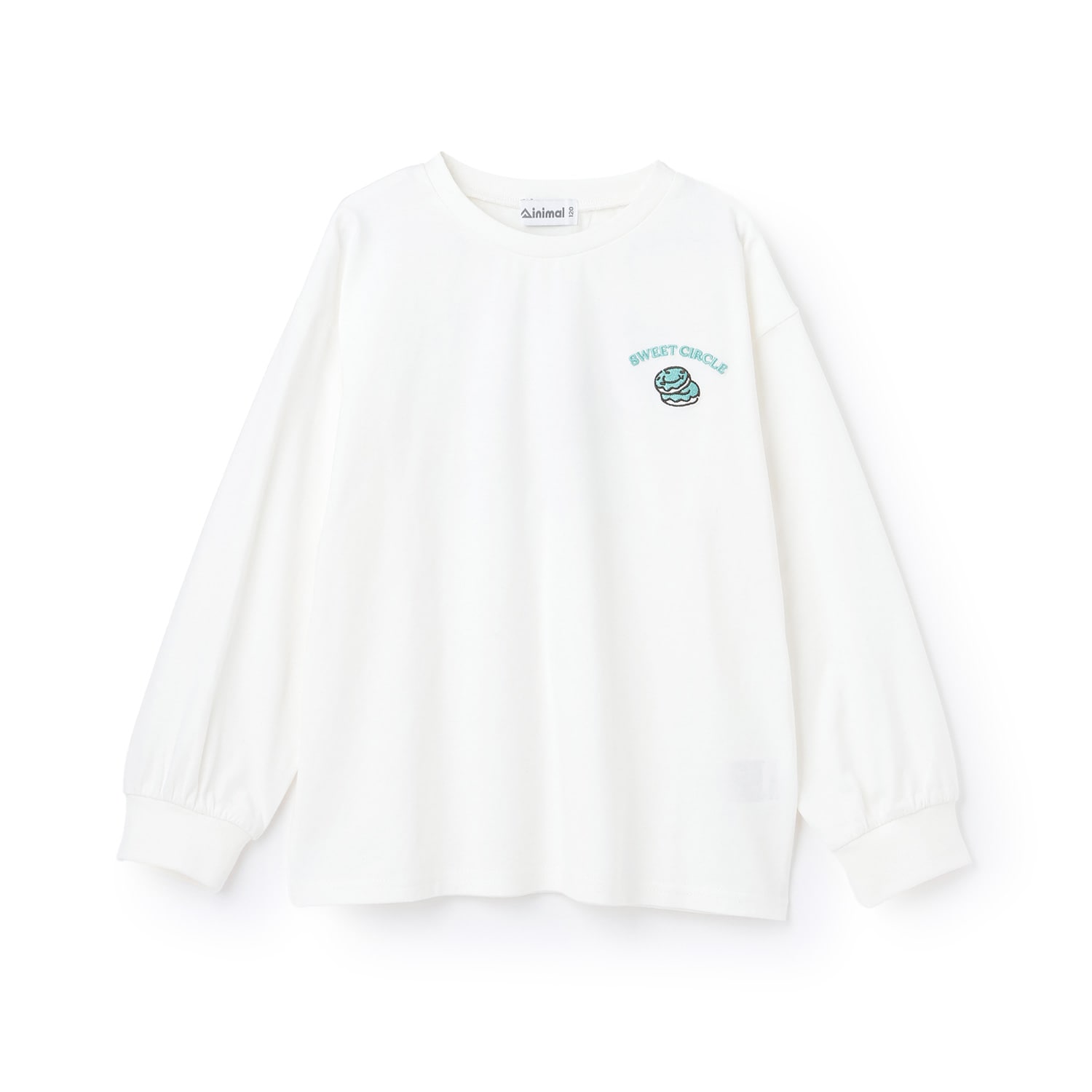 【綿100%】【防汚】ドーナツフォトプリント長袖Tシャツ