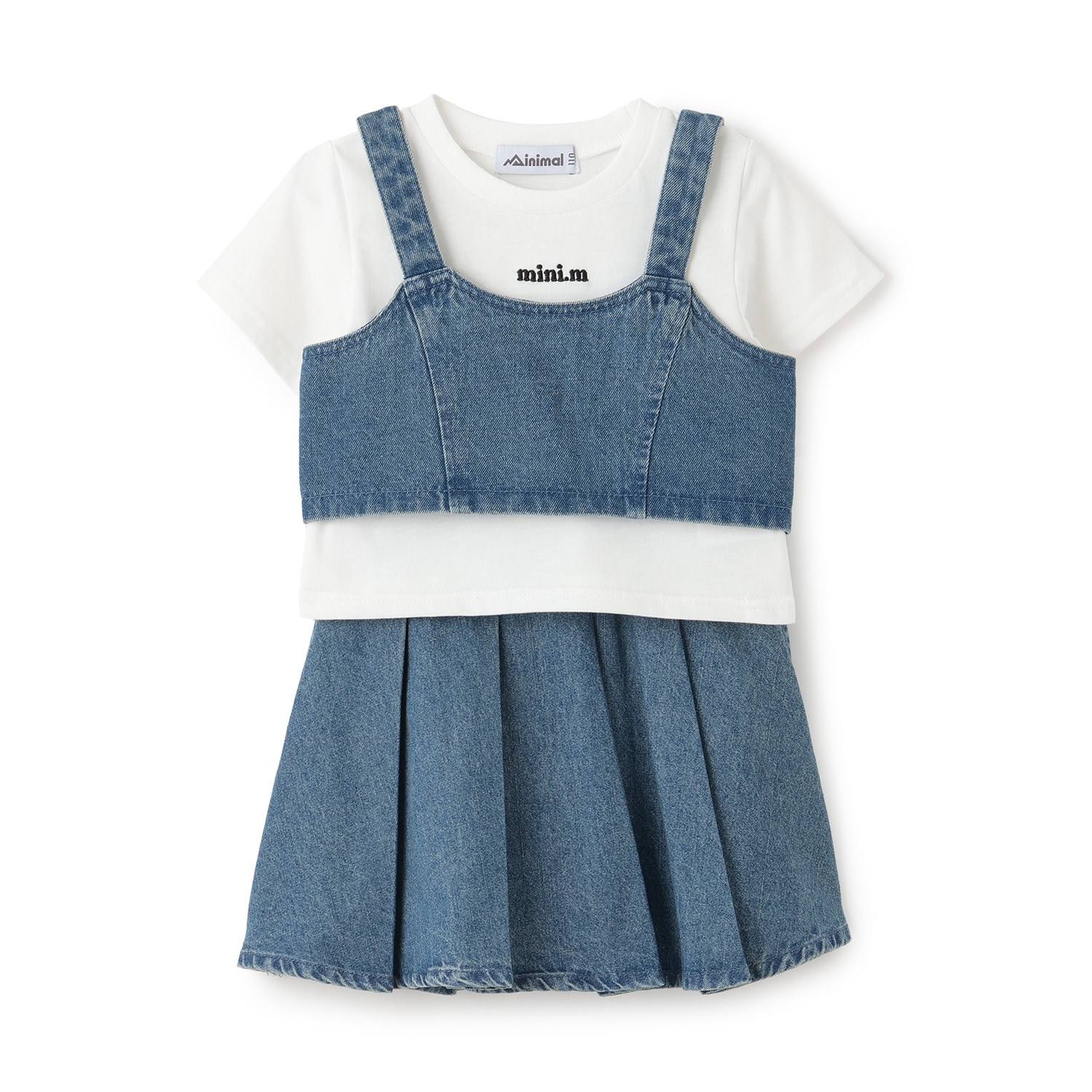 【即コーデ完成】【インナーつき】デニムビスチェ・スカパンセットアップ