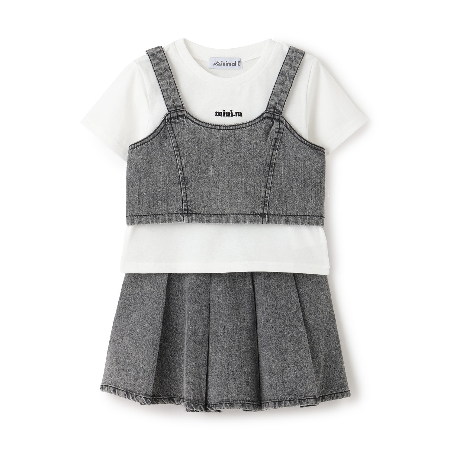 【即コーデ完成】【インナーつき】デニムビスチェ・スカパンセットアップ