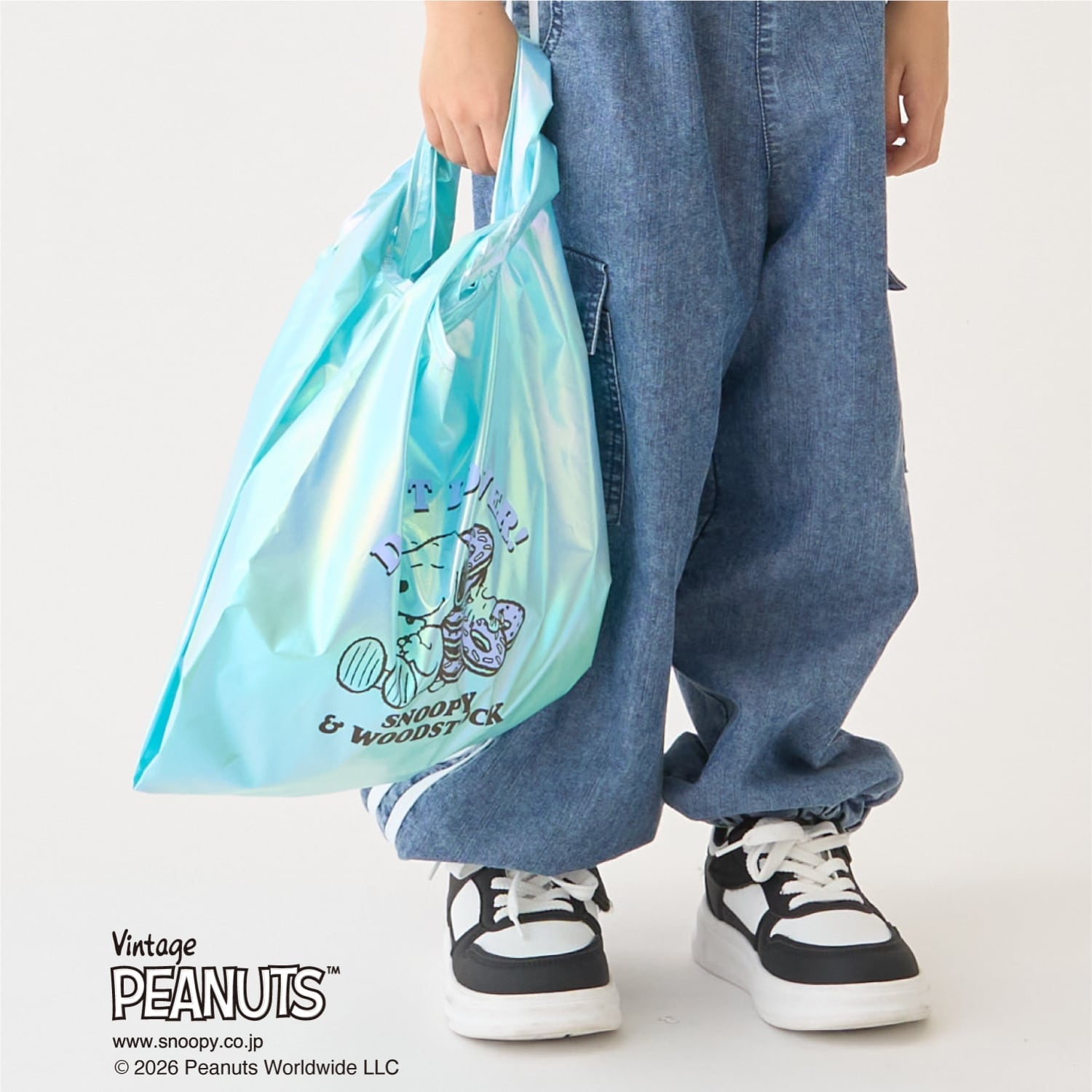 【SNOOPY】メタリックトートバック