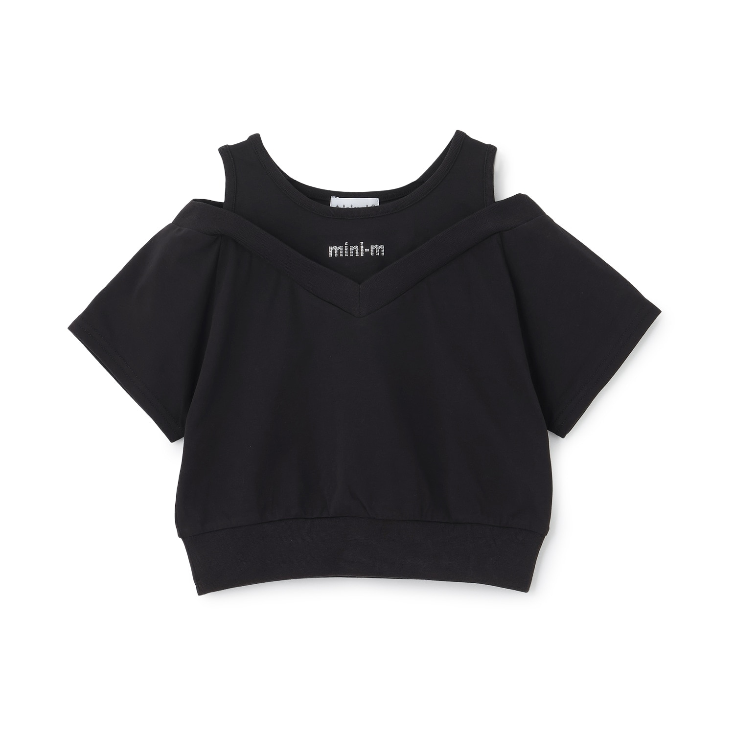 肩あきレイヤード半袖Tシャツ