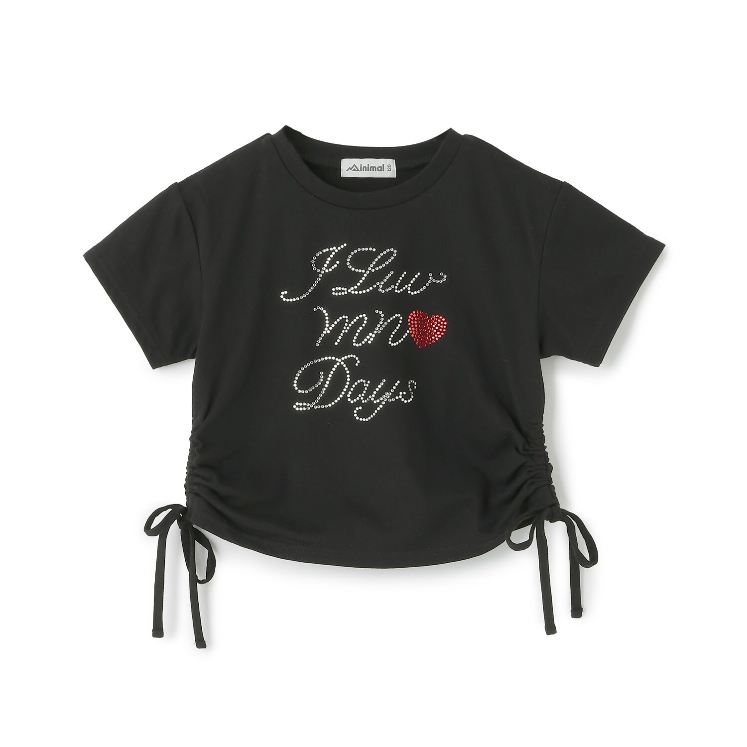 ラインストーンロゴドロスト半袖Tシャツ