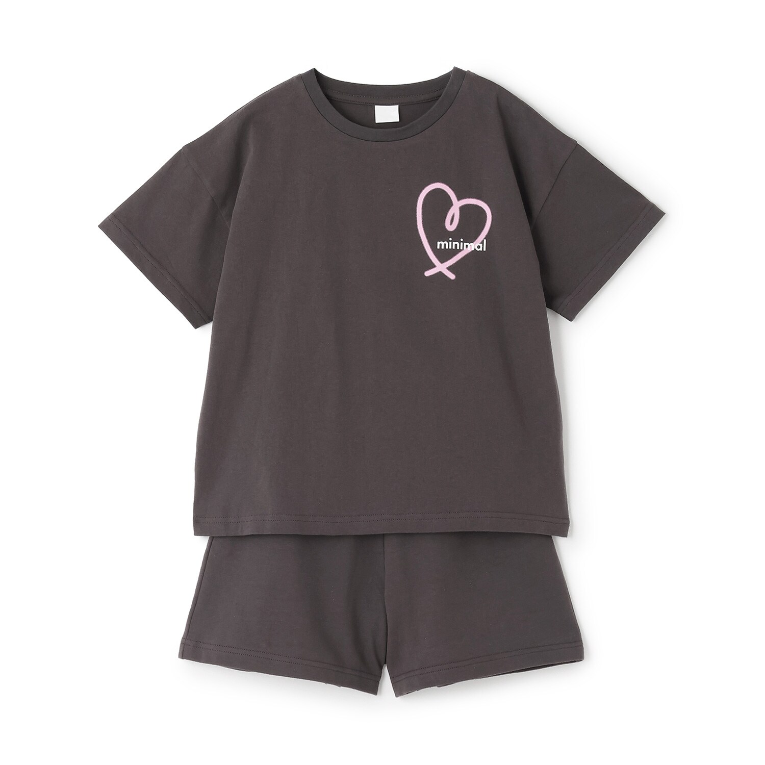 【綿100】スプレーバックプリント半袖Tシャツセットアップ