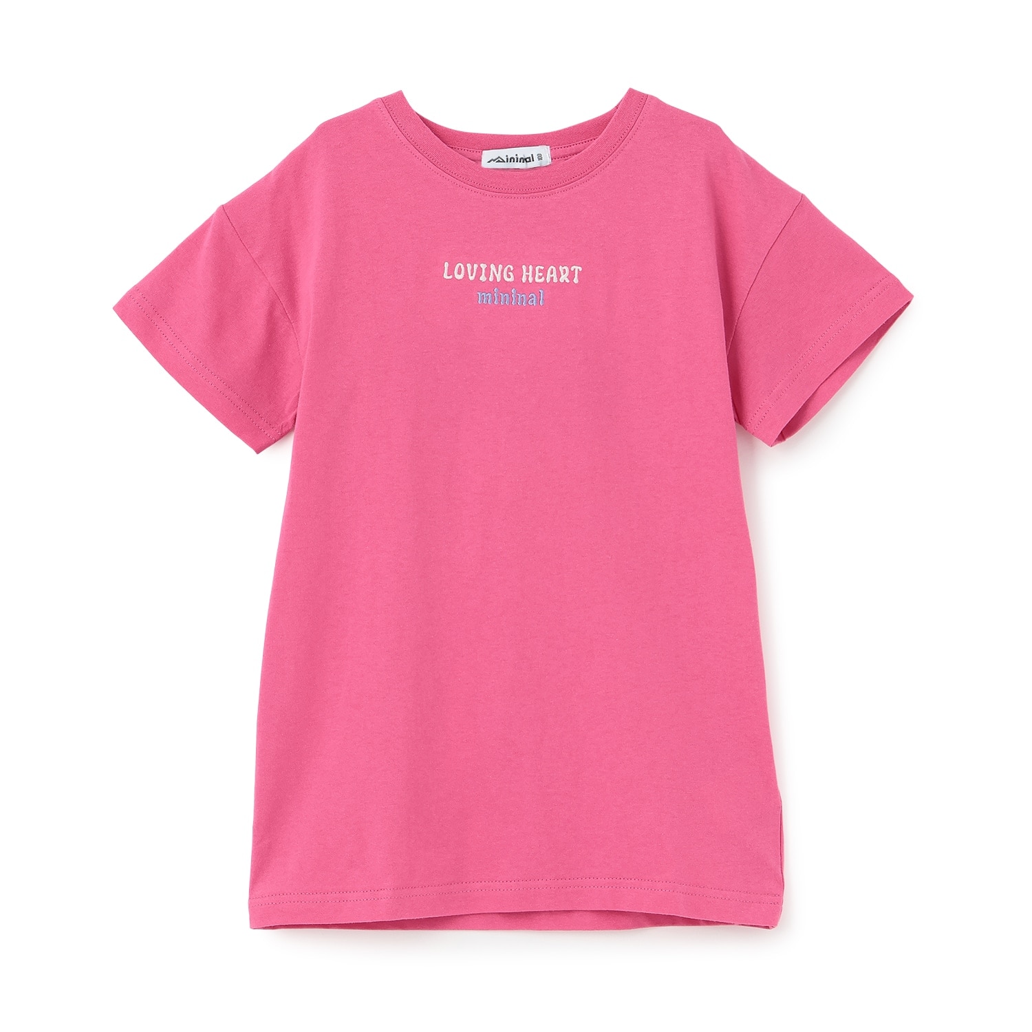 【綿100%】【プチプラ】バックハート半袖Tシャツワンピース
