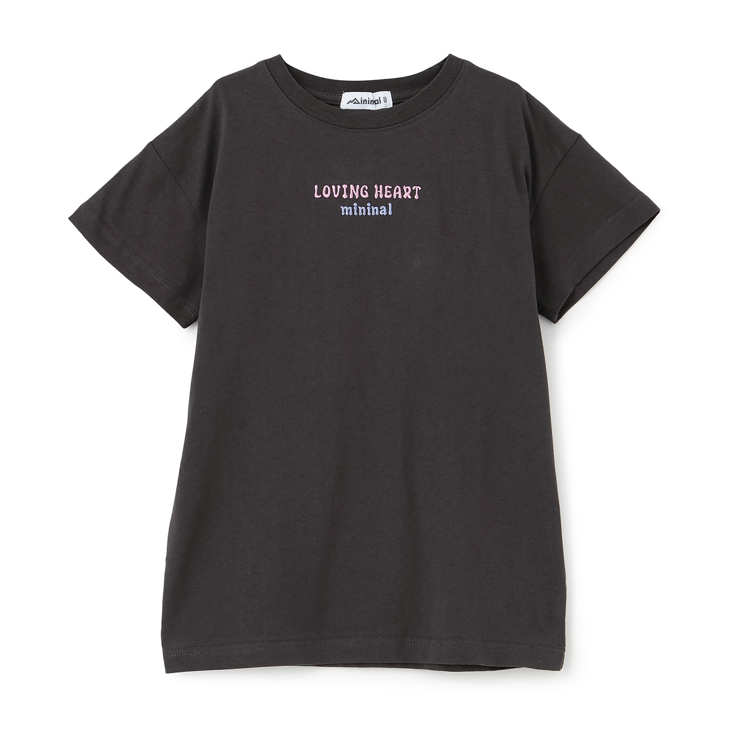【綿100%】【プチプラ】バックハート半袖Tシャツワンピース