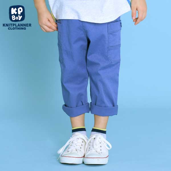 ストレッチツイルのカーゴ風7分丈パンツ(110~130)