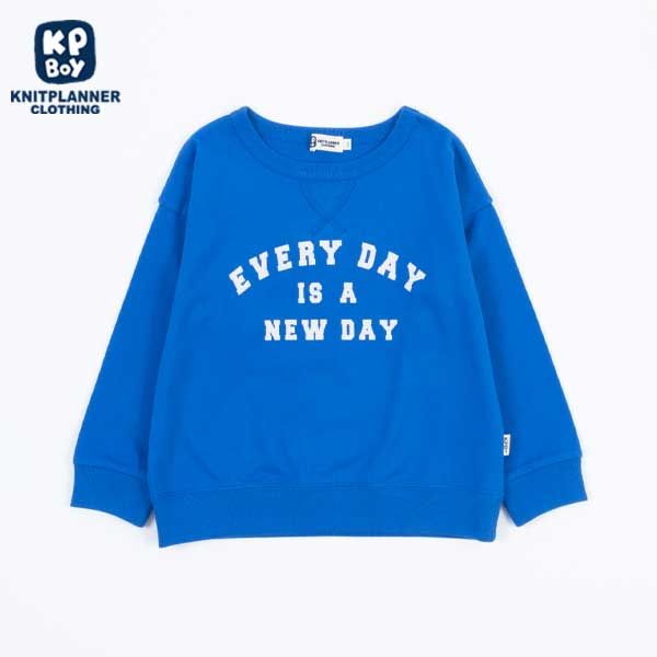 ロゴプリントトレーナー風長袖Tシャツ(140~160)