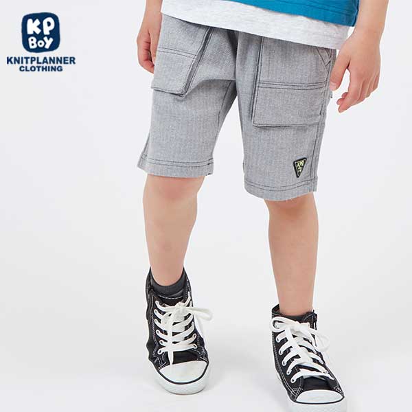 ストレッチヘリンボーンのハーフパンツ(100~130)