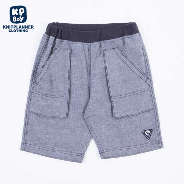 ストレッチヘリンボーンのハーフパンツ(140~160)