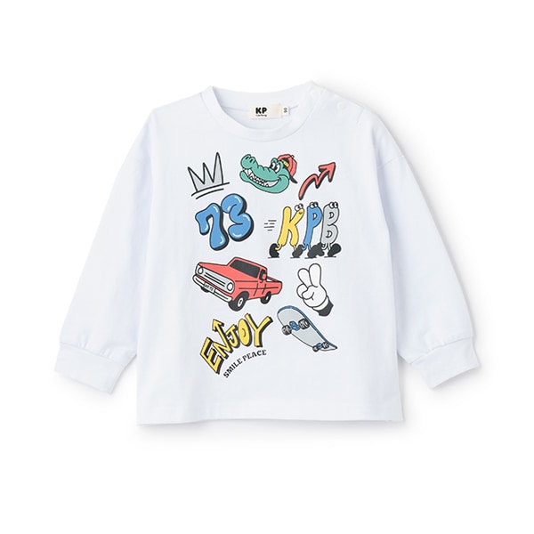 KPBポッププリント長袖Tシャツ