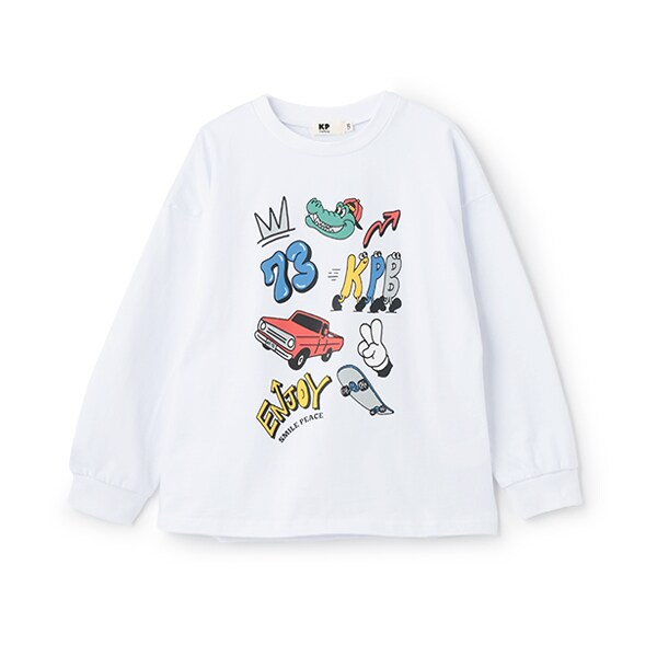KPBポッププリント長袖Tシャツ