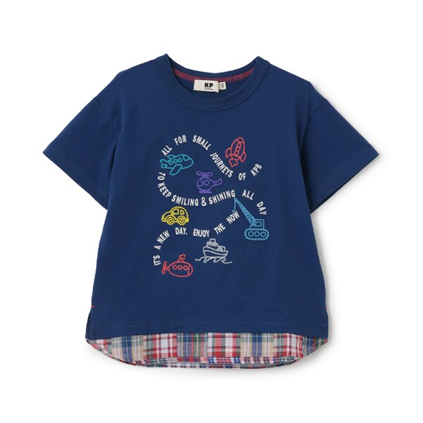 キシリトール加工 乗り物刺しゅう 半袖Ｔシャツ
