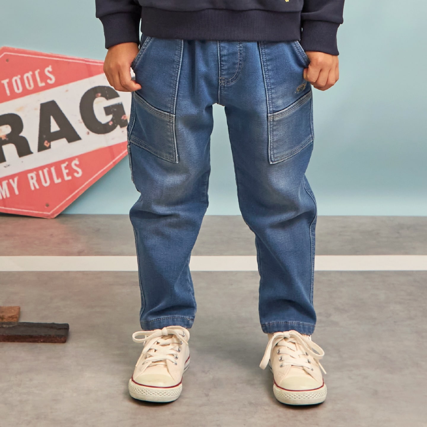 ストレッチデニム ペインターパンツ