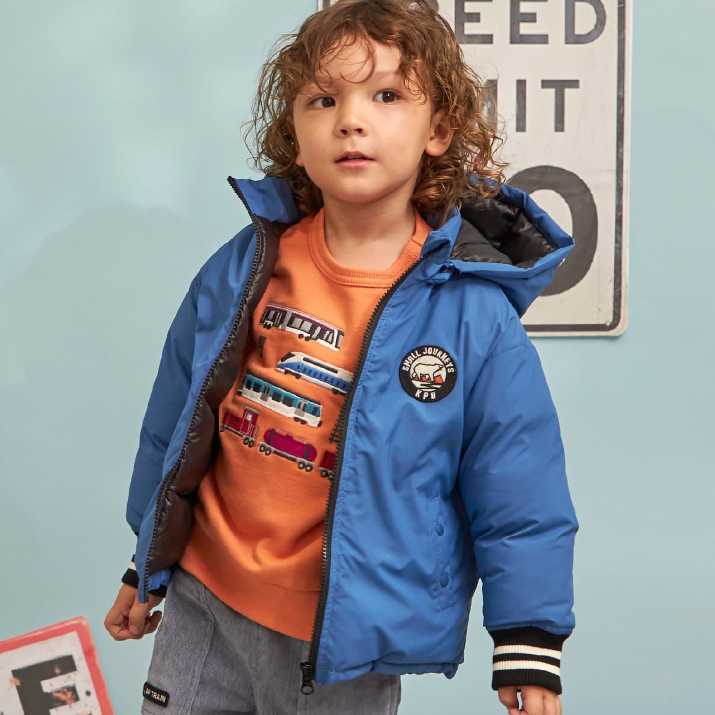 レアテック中綿ジャケット (袖口ラインリブ)