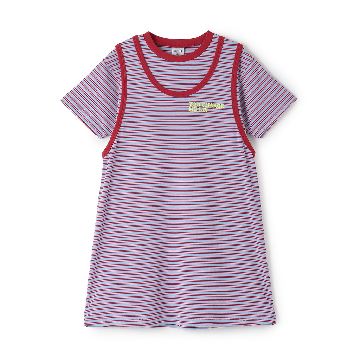 ボーダー2Pタンクワンピース