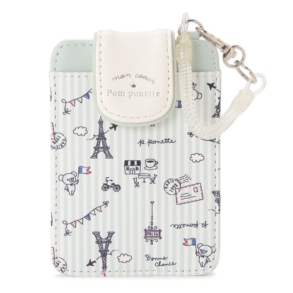 ミントちゃんフラップ総柄パスケース