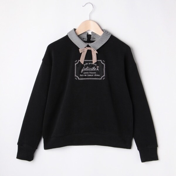 【人気商品再入荷】【直営店で取り扱い無し】衿・リボンつきトレーナー