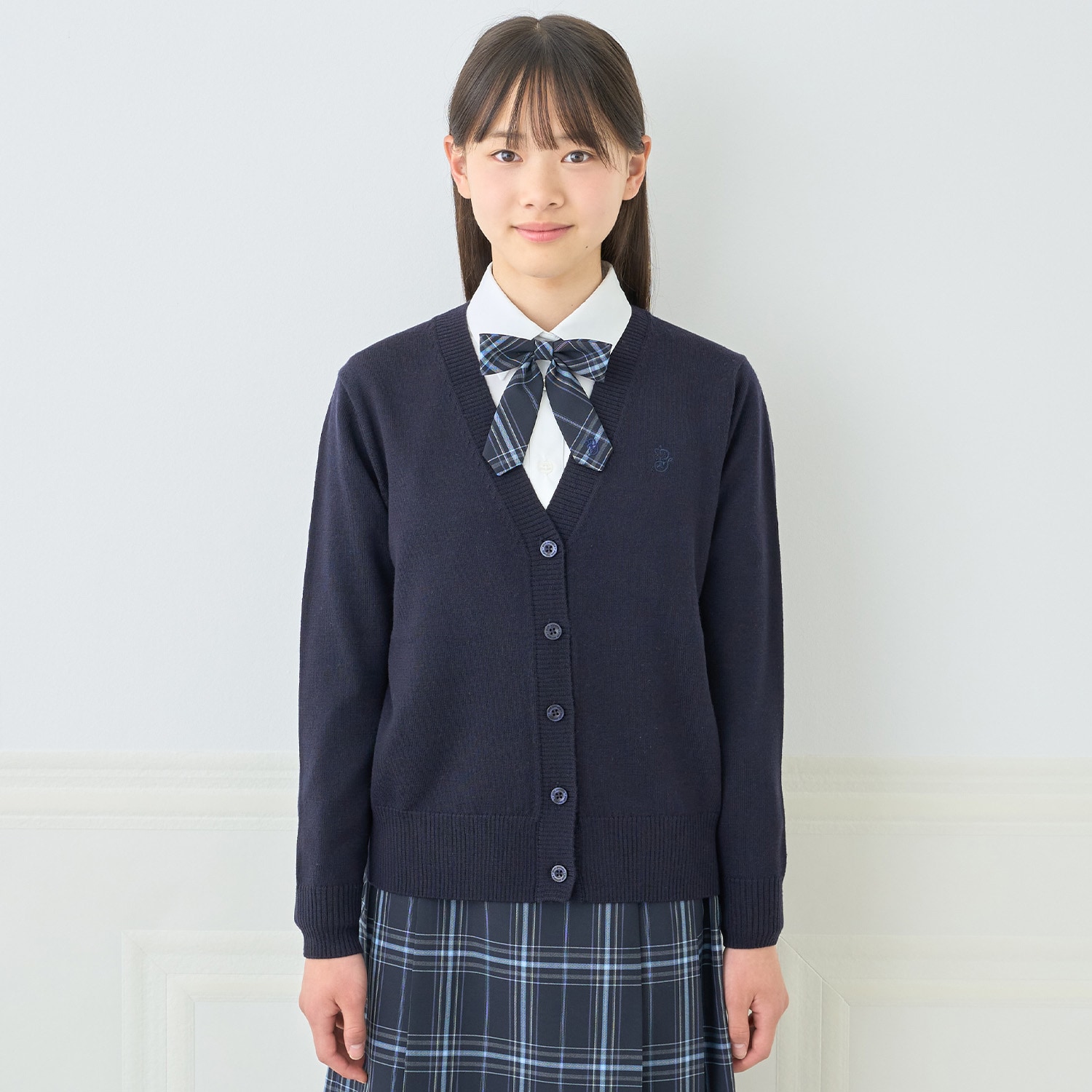 【予約商品】【卒服】Vネックメリノウールカーディガン