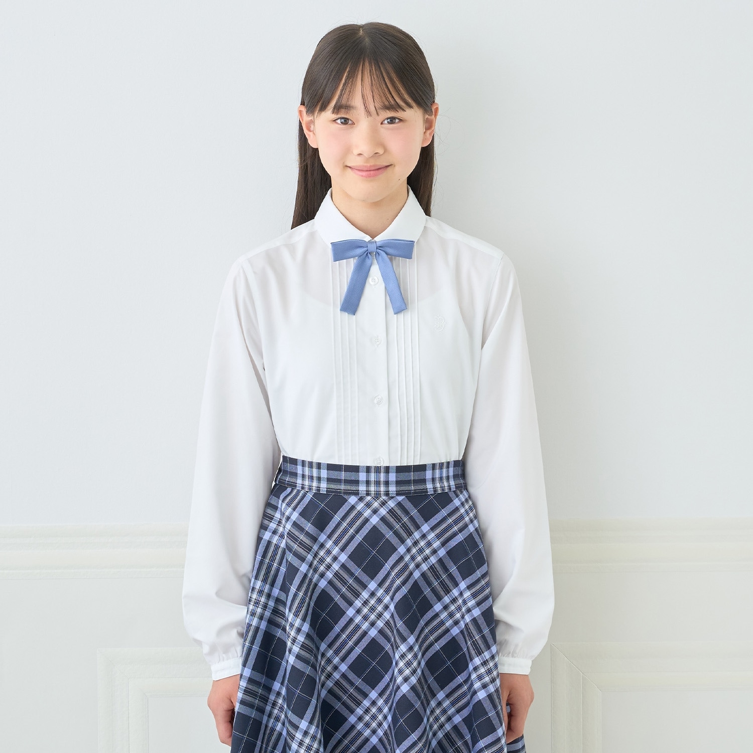 【予約商品】【卒服】【シワになりにくい】丸襟シャツ