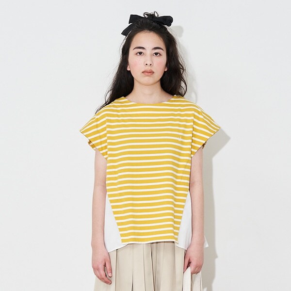 【AMI】ボーダードッキングTシャツ