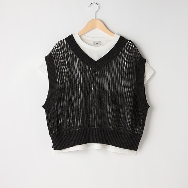 【AMI】メッシュベスト＆Tシャツセット
