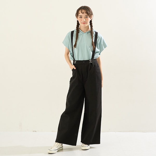 Omekashi サスツキワイドパンツ グレー/38　オールインワン 細見えシルエット◎】サスツキワイドパンツ | Omekashi(オメカシ